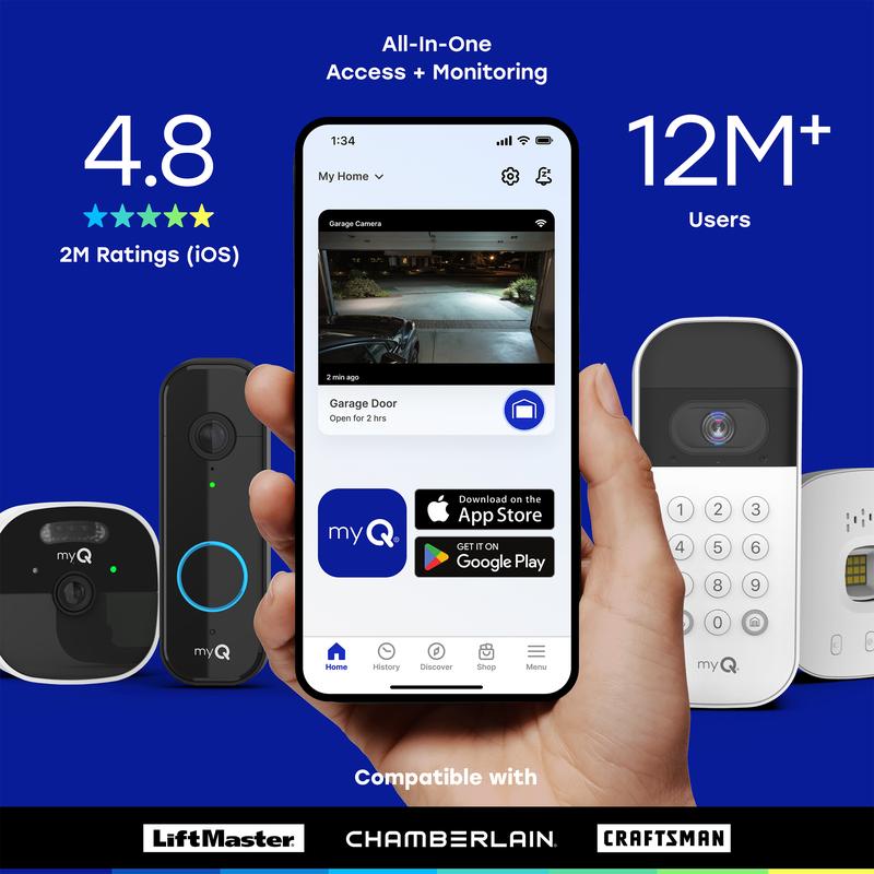 2K Camera, Battery/Wired, Color Night Vision, Live View with 2-Way Talk, Motion Detection & Real-Time Alerts, 150 Deg Wide View, Black