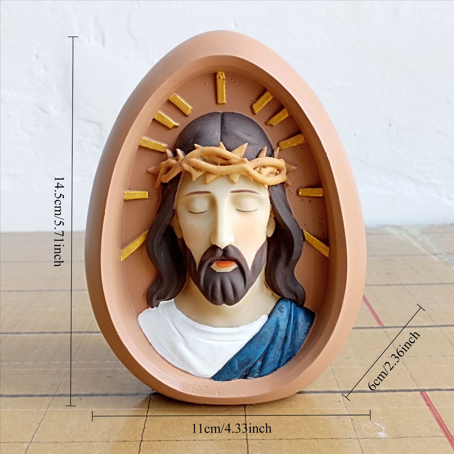 Christianartworkshop Jesus with Crown of Thorns Desktop Decoration: A Home Decor Highlighting Faith