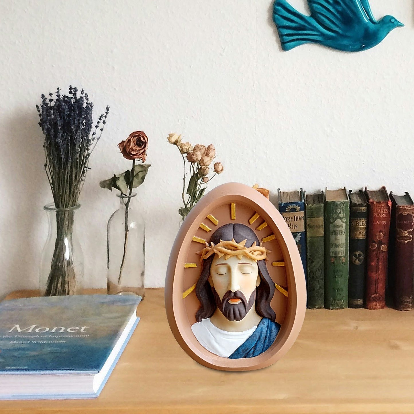 Christianartworkshop Jesus with Crown of Thorns Desktop Decoration: A Home Decor Highlighting Faith