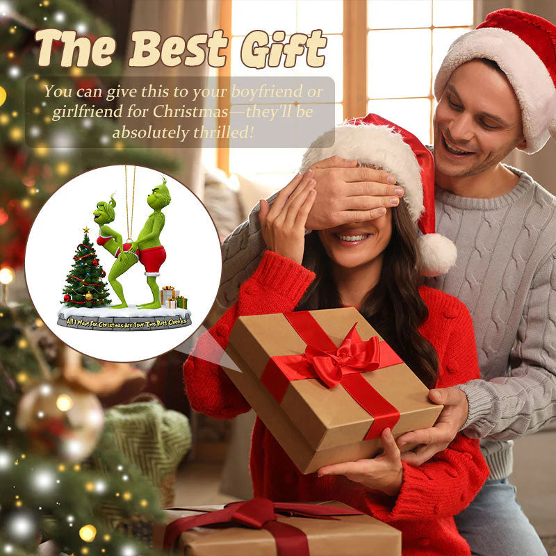 🎄 $4.99 On Sale Today Only🎁Grinch Couple Christmas Ornament Set