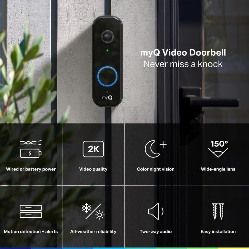 2K Camera, Battery/Wired, Color Night Vision, Live View with 2-Way Talk, Motion Detection & Real-Time Alerts, 150 Deg Wide View, Black