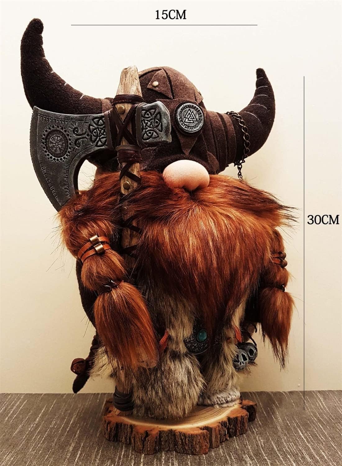 Viking Warrior Gnome Doll, Fall Farmhouse Gnome Plush Decor Indoor