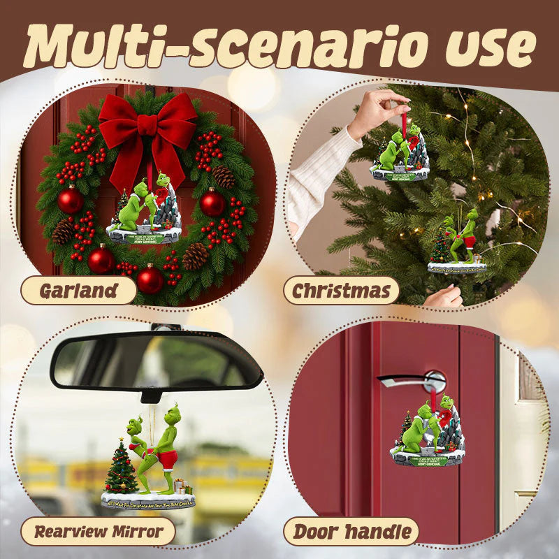 🎄 $4.99 On Sale Today Only🎁Grinch Couple Christmas Ornament Set