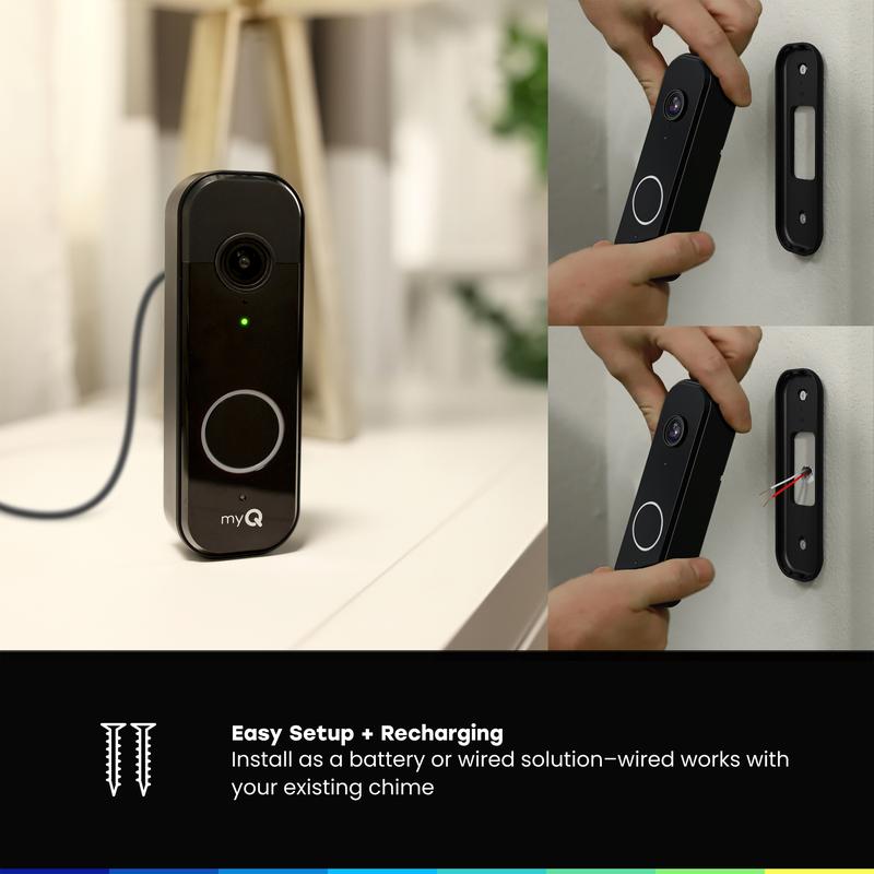 2K Camera, Battery/Wired, Color Night Vision, Live View with 2-Way Talk, Motion Detection & Real-Time Alerts, 150 Deg Wide View, Black