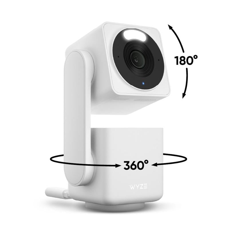 NEW! Wyze Cam Pan v4 -goes 4K! Wired, Indoor/Outdoor Pan Tilt Zoom (PTZ), 360º Motion Tracking, Color Night Vision, WiFi