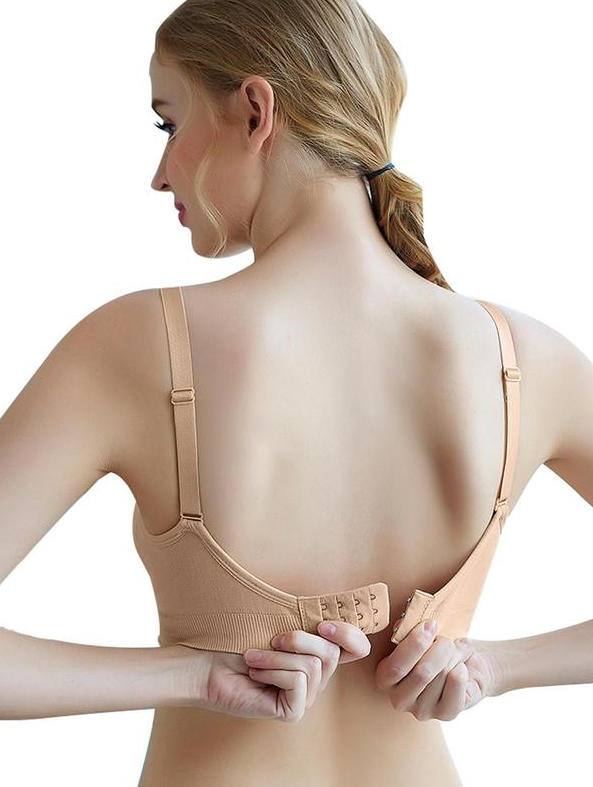 Maternity Solid Ruched Bra Nursing Bra