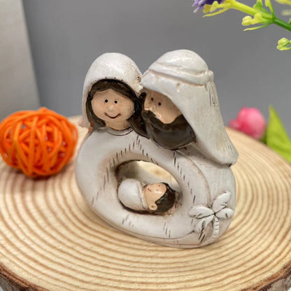 Christianartworkshop Classic Style Cartoon Nativity Scene Holy Family Desktop Decorations Ornament