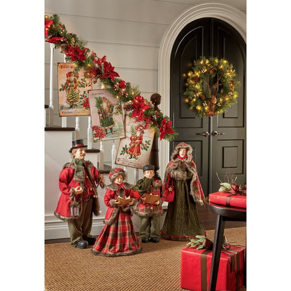 Set of 4 Musical Victorian Carolers