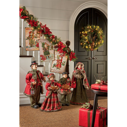 Set of 4 Musical Victorian Carolers