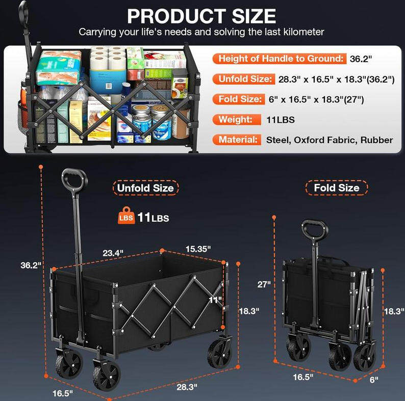 2025 Foldable Wagon with Wheels