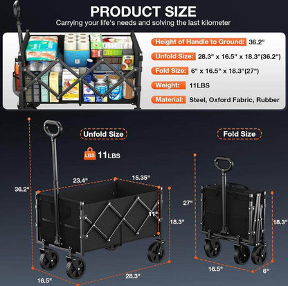2025 Foldable Wagon with Wheels