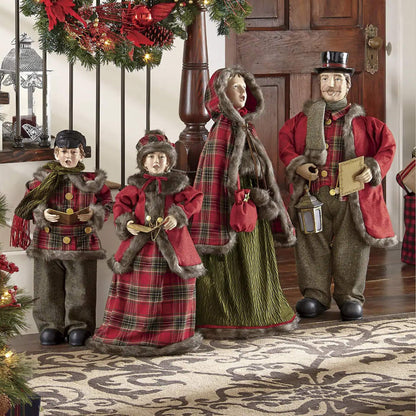 Set of 4 Musical Victorian Carolers
