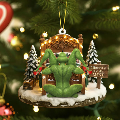 🎄 $4.99 On Sale Today Only🎁Grinch Couple Christmas Ornament Set