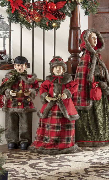 Set of 4 Musical Victorian Carolers