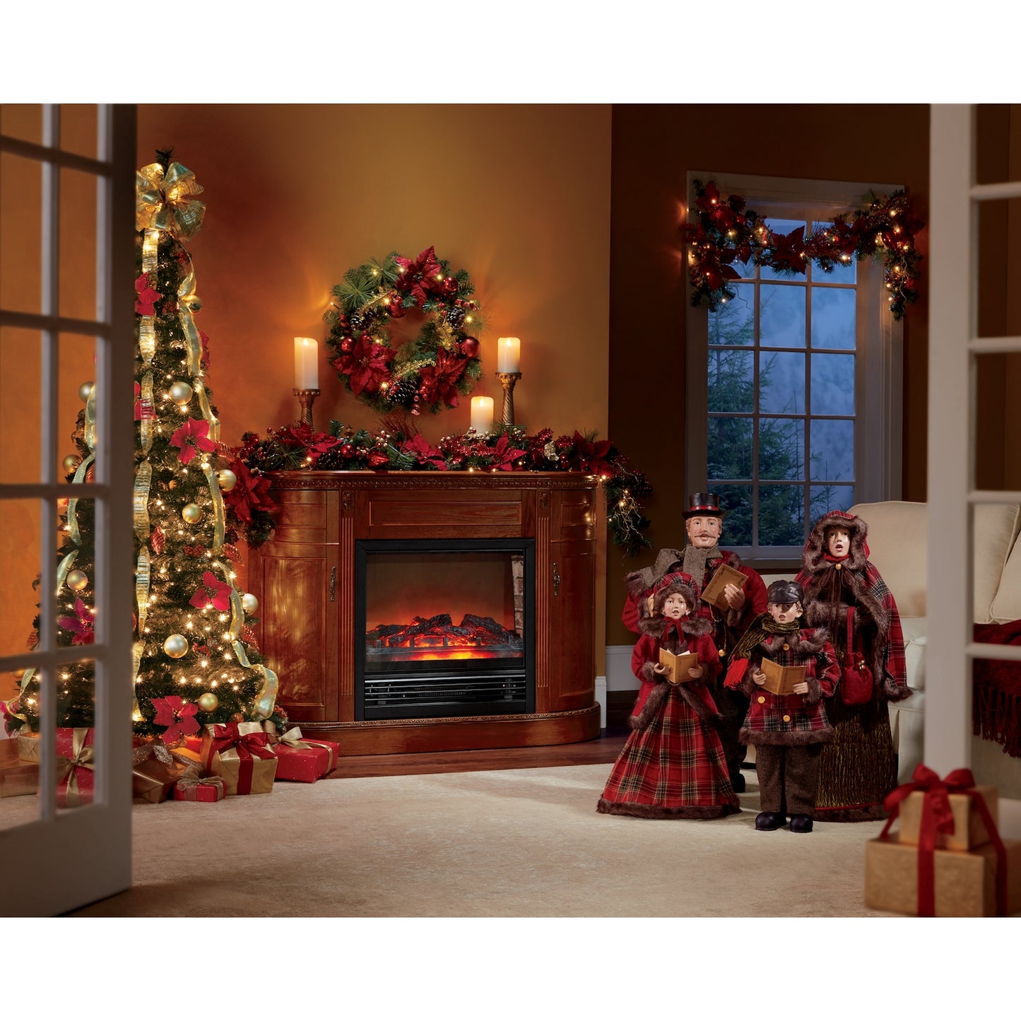 Set of 4 Musical Victorian Carolers