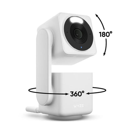 NEW! Wyze Cam Pan v4 -goes 4K! Wired, Indoor/Outdoor Pan Tilt Zoom (PTZ), 360º Motion Tracking, Color Night Vision, WiFi