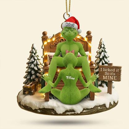 🎄 $4.99 On Sale Today Only🎁Grinch Couple Christmas Ornament Set